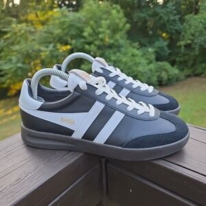 Gola Black White US 8 Clb743 Cyclone Excellent Men's Soccer Skate Street Comfort